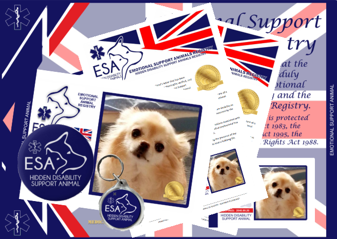 Emotional Support Animals UK Card, Documents, Keyring